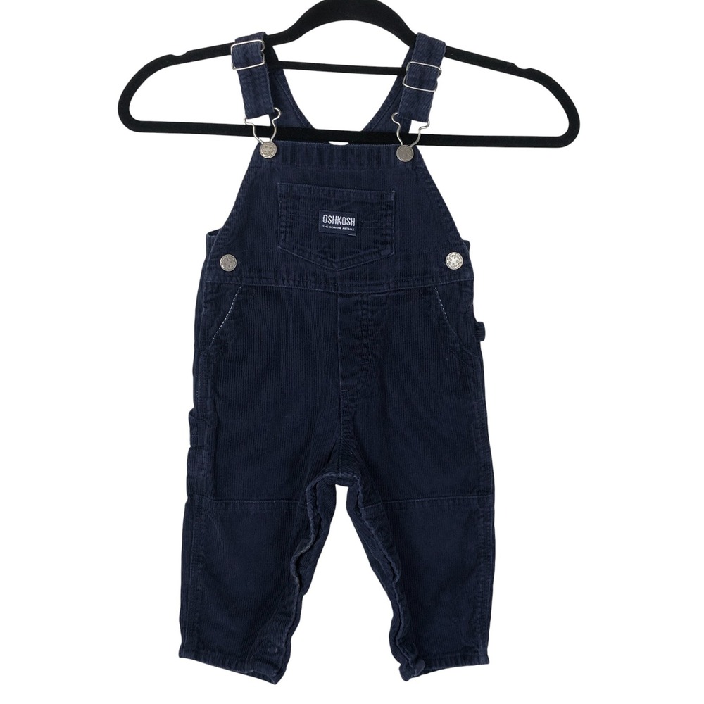 Vintage Y2K OshKosh Kids Corduroy Overalls‎ Size 18 Months Blue